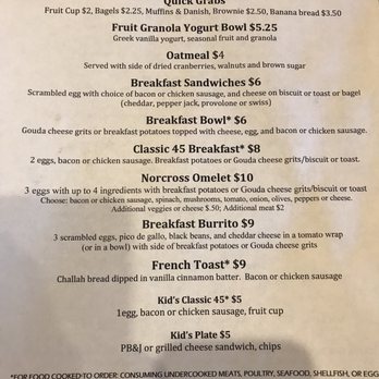 45 South Cafe - Small breakfast menu - Wine Bars Near Me - Norcross, Georgia 45 South Cafe - Small breakfast menu - Wine Bars Near Me - Norcross, Georgia