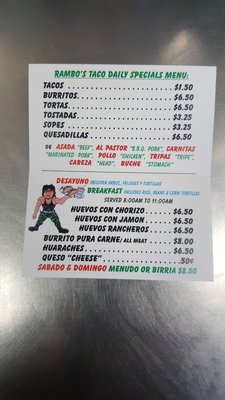 Menu photo 8 Rambos Tacos West Covina, CA Menu photo 8 Rambos Tacos West Covina, CA