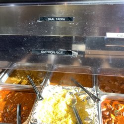 Ruchi's Masala House - Daal tadka and Saffron Rice in the Buffet Line.