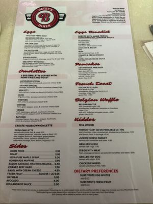 Menu photo 2 Betsy's Diner Falmouth, MA