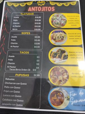 Menu photo 2 El Compa Oaxaqueno  Douglasville, GA