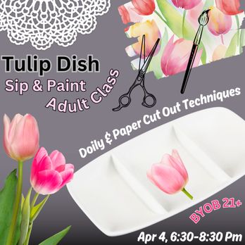 A Maze in Pottery - Sip and Paint Adult Class Apr 4th 6:30-8:30 PM
BYOB 21+ - Art Classes Near Me - Briarcliff Manor, New York A Maze in Pottery - Sip and Paint Adult Class Apr 4th 6:30-8:30 PM
BYOB 21+ - Art Classes Near Me - Briarcliff Manor, New York