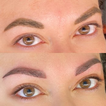 Anastasia Brows & Permanent Make up by Stephanie - Top is BEFORE, used to powder fill to shape. Below is AFTER, microshade (looks so much better) - Permanent Makeup Near Me - Phoenix, Arizona Anastasia Brows & Permanent Make up by Stephanie - Top is BEFORE, used to powder fill to shape. Below is AFTER, microshade (looks so much better) - Permanent Makeup Near Me - Phoenix, Arizona