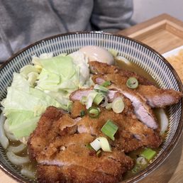 Curry pork katsu udon Curry pork katsu udon