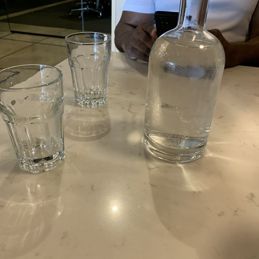 Carafe of water they also brought to the table Carafe of water they also brought to the table