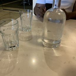 Carafe of water they also brought to the table Carafe of water they also brought to the table