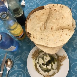 Kashk bademjoon appetizer with bread Kashk bademjoon appetizer with bread