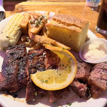 Smokey's Kitchen - 2 Meat Sampler (BBQ Pork Ribs & Brisket) - Barbeque Near Me - Truckee, California Smokey's Kitchen - 2 Meat Sampler (BBQ Pork Ribs & Brisket) - Barbeque Near Me - Truckee, California