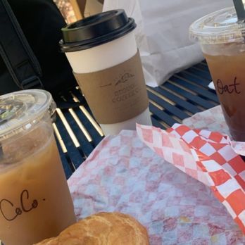 Sequoia Coffee Co. - Americano, cold brew and breakfast special croissant. - Coffee & Tea Near Me - Three Rivers, California