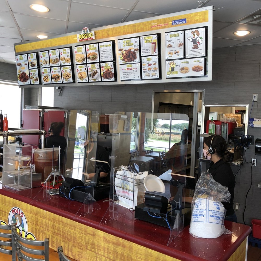 the interior of a fast food restaurant the interior of a fast food restaurant