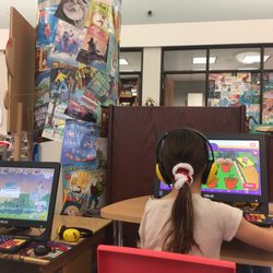 EBRPL - Jones Creek Regional Branch Library - One of my 7 year old's favorite attractions at the library lol...at least it's educational games on the computer!