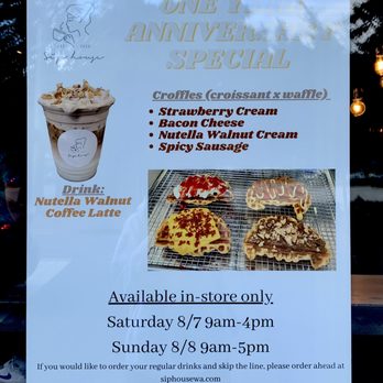 Sip House - Croffle Menu - Coffee & Tea Near Me - Seattle, Washington Sip House - Croffle Menu - Coffee & Tea Near Me - Seattle, Washington