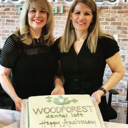 Woodforest Dental Loft - 1st anniversary with our front desk ladies