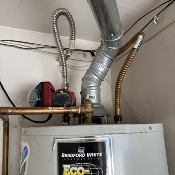 Hotline Plumbing & Rooter - Water heater hot water outlet hose after repairs - Plumbing Near Me Hotline Plumbing & Rooter - Water heater hot water outlet hose after repairs - Plumbing Near Me