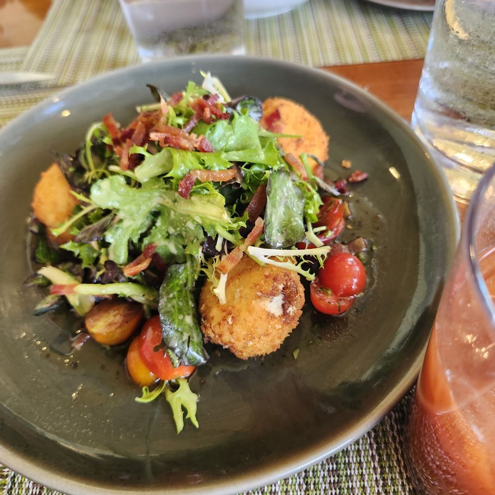 The House - Goat cheese w field greens - New American Near Me - West Palm Beach, Florida The House - Goat cheese w field greens - New American Near Me - West Palm Beach, Florida