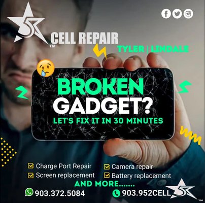 Fast & Reliable Cell Phone & Laptop Repair! - Cracked screen? Battery issues? Slow laptop? We fix it all!
✔ Screen Replacements – Phones, tablets & laptops
✔ Battery & Charging Issues – Get back to 100%
✔ Software & Hardware Repairs – Speed up & optimize your device
✔ Water Damage & More – Expert solutions at great prices
Don’t replace it—repair it & save! 🛠️
📞 Call/Text (430) 287-2921 for a FREE Diagnosis Fast & Reliable Cell Phone & Laptop Repair! - Cracked screen? Battery issues? Slow laptop? We fix it all!
✔ Screen Replacements – Phones, tablets & laptops
✔ Battery & Charging Issues – Get back to 100%
✔ Software & Hardware Repairs – Speed up & optimize your device
✔ Water Damage & More – Expert solutions at great prices
Don’t replace it—repair it & save! 🛠️
📞 Call/Text (430) 287-2921 for a FREE Diagnosis