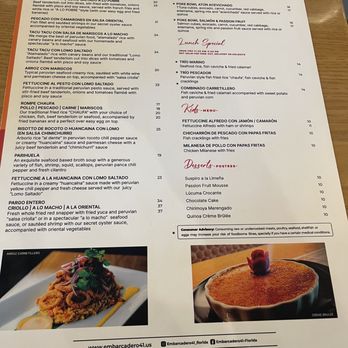 Embarcadero 41 - Menu - Peruvian Near Me - Sunrise, Florida Embarcadero 41 - Menu - Peruvian Near Me - Sunrise, Florida