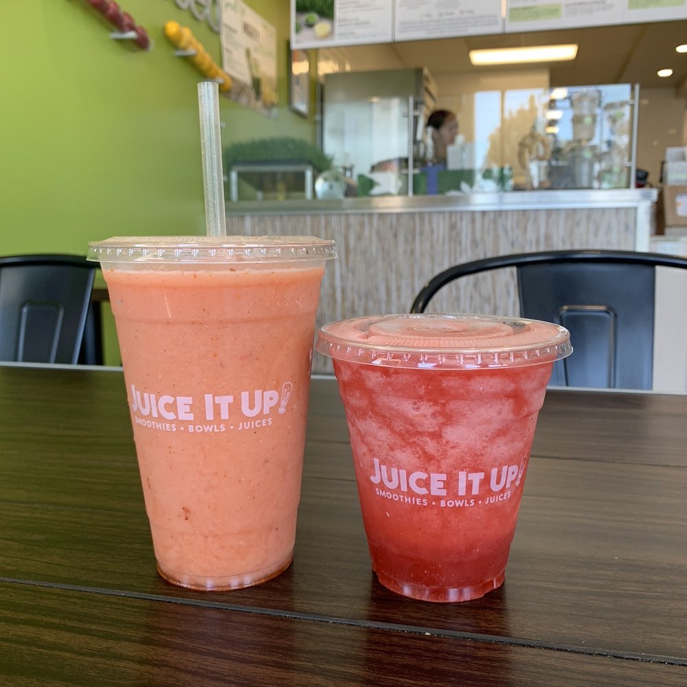 Juice It Up! - Medium Sandía Loca and Small Strawberry Lemonade Twist, limited-time summer, yummy - Juice Bars & Smoothies Near Me - Huntington Beach, California Juice It Up! - Medium Sandía Loca and Small Strawberry Lemonade Twist, limited-time summer, yummy - Juice Bars & Smoothies Near Me - Huntington Beach, California