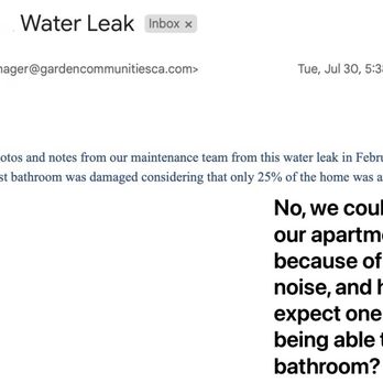 Costa Verde Village - They ended up giving us $256.67 in rent credit to compensate for the 11 days where we were unable to use our apartment. - Apartments Near Me - San Diego, California Costa Verde Village - They ended up giving us $256.67 in rent credit to compensate for the 11 days where we were unable to use our apartment. - Apartments Near Me - San Diego, California