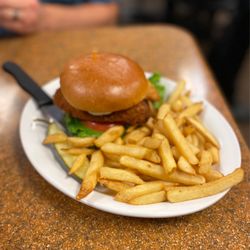 Kitchen Table Cafe - Fish Sandwich was hubby's choice - not sorry . He even got a great salad with it too!