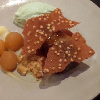 The Library - Apple dessert. The little balls are flavor bombs! - New American Near Me - Las Vegas, Nevada The Library - Apple dessert. The little balls are flavor bombs! - New American Near Me - Las Vegas, Nevada