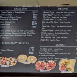 Grateful Bagel - Menu October 2025