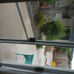 Oak Park Manor - view from my mom's room, central courtyard