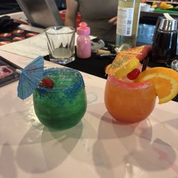 Tropical sunset and Neon Splash