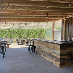 Outdoor bar and seating.