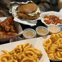 Klucks Krispy Chicken - Kay's Special, Sweet & Seoul Chicken Pieces, Curly Fries, Spicy Mac Salad