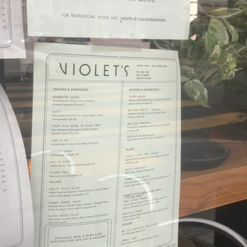 Violet's - Menu taped to the windows - Cocktail Bars Near Me - San Francisco, California Violet's - Menu taped to the windows - Cocktail Bars Near Me - San Francisco, California