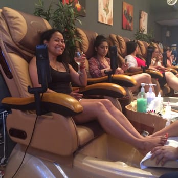 La Maison Nails Spa - My sister visited-had to take her here. She just starting her pedicure and she excited about wine. (White wine here) - Nail Salons Near Me - Philadelphia, Pennsylvania La Maison Nails Spa - My sister visited-had to take her here. She just starting her pedicure and she excited about wine. (White wine here) - Nail Salons Near Me - Philadelphia, Pennsylvania