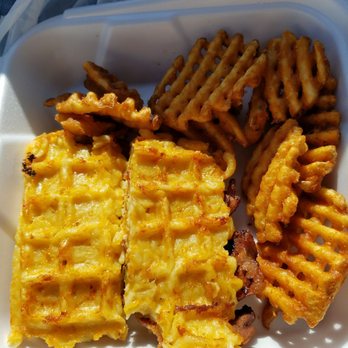Batter Up - Mac and cheese Waffle - Breakfast & Brunch Near Me - Portland, Oregon Batter Up - Mac and cheese Waffle - Breakfast & Brunch Near Me - Portland, Oregon