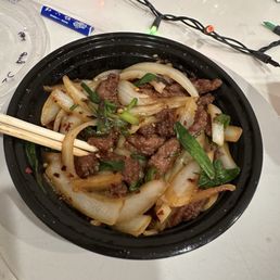 Beef scallion style entree Beef scallion style entree