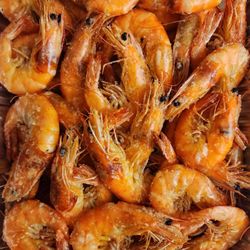 Kalihi Super Meats - Small pan of fried garlic shrimp (feds up to 12)