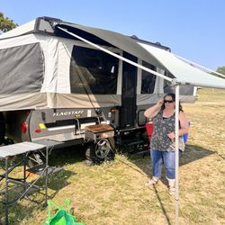 Saukinac Campground - Camper set up.