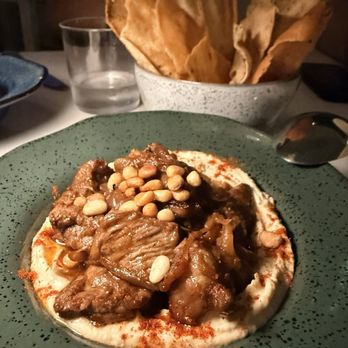 Mykonos - Hummus with Beef - Mediterranean Near Me - Fort Lauderdale, Florida Mykonos - Hummus with Beef - Mediterranean Near Me - Fort Lauderdale, Florida