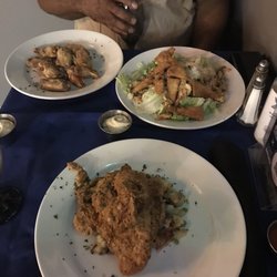 Hidden Gem Restaurant - Flaming Wing Dings Signature Caesar Salad Turkey Chops