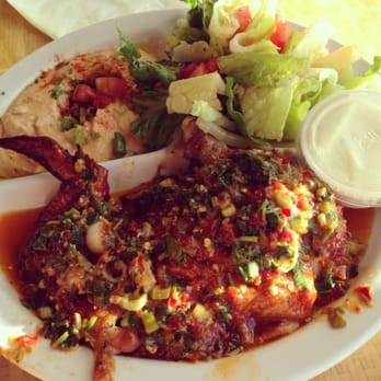 Chicken Maison - 1/4 Spicy Lemon Garlic Chicken with Spicy Hummus and Green Salad - Middle Eastern Near Me - Redondo Beach, California