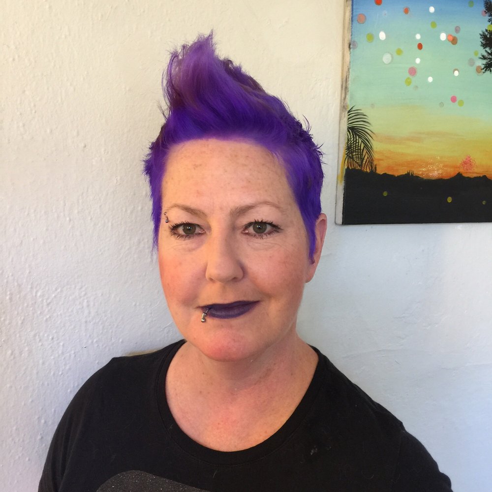 Amy's awesome purple...hair by patty!