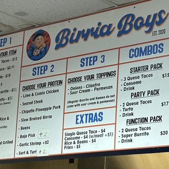 Birria Boys - Menu as of 5/14/26 - Tacos Near Me - Elk Grove, California Birria Boys - Menu as of 5/14/26 - Tacos Near Me - Elk Grove, California
