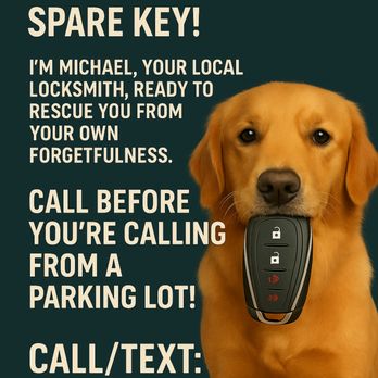 Your Local Locksmith - Dog holding keys automotive locksmith - Keys & Locksmiths Near Me - Statham, Georgia