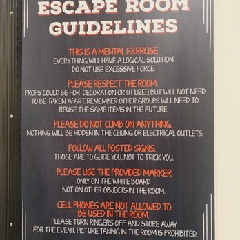 Escape! - Rules - Escape Games Near Me - Spokane, Washington