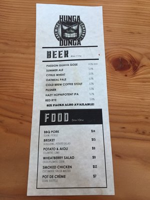 Menu photo 1 Hunga Dunga Brewing Moscow, ID Menu photo 1 Hunga Dunga Brewing Moscow, ID