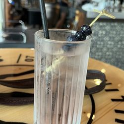 Finger Lakes Distilling - My vodka spritzer with blueberry and ginger.