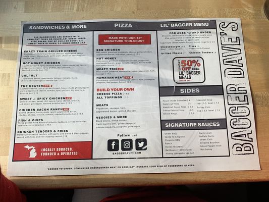 Menu photo 3 Bagger Dave's Burger Tavern Berkley, MI