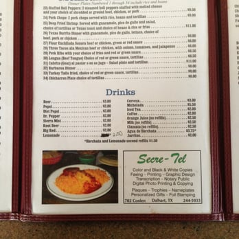 El Paisano - Menu Page 2 - Mexican Near Me - Dalhart, Texas El Paisano - Menu Page 2 - Mexican Near Me - Dalhart, Texas
