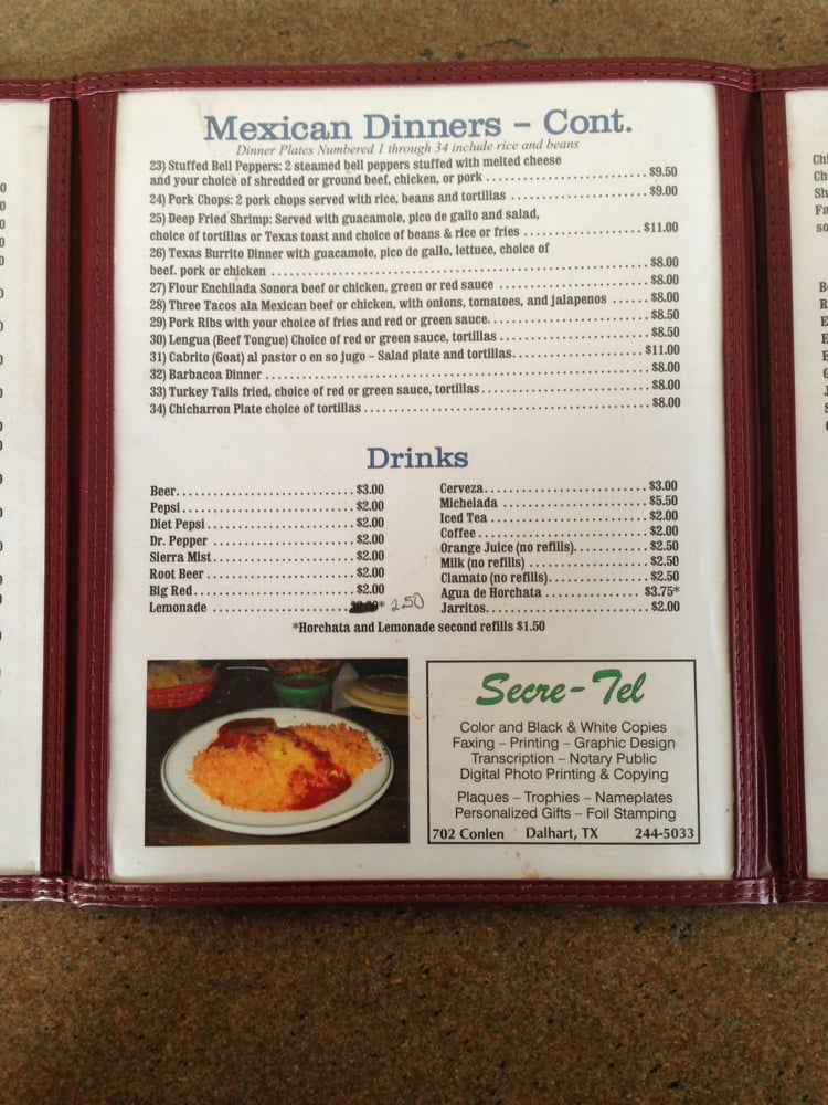 EL PAISANO Updated April 2024 518 W 7th St, Dalhart, Texas