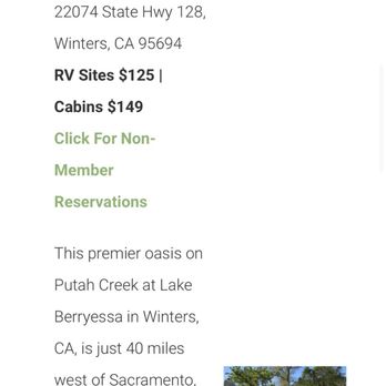Canyon Creek Resort - Campgrounds Near Me - Winters, California