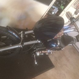Only Pre 2000 Wide Glide sitting on 13 Spoke Mags thanks to Mike at Grumpy's.